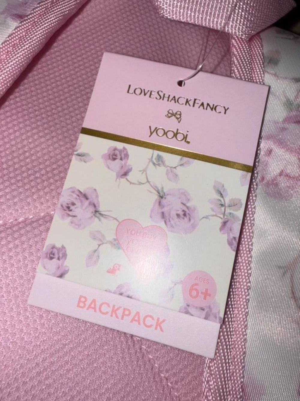 LoveShackFancy x Target - Yoobi Ribbon Rosa Backpack - Picture 4 of 8